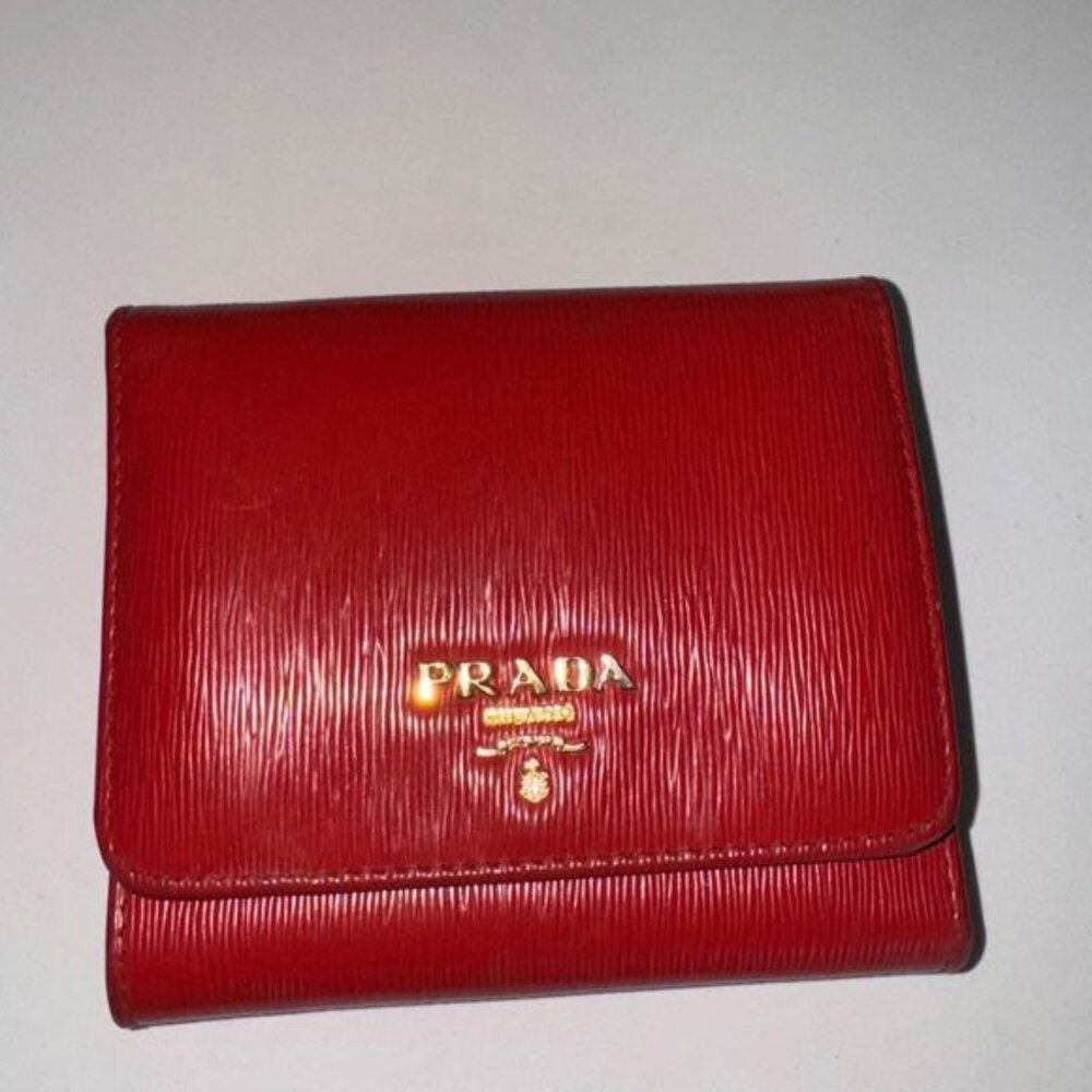 Prada Trifold Safiano Leather Wallet